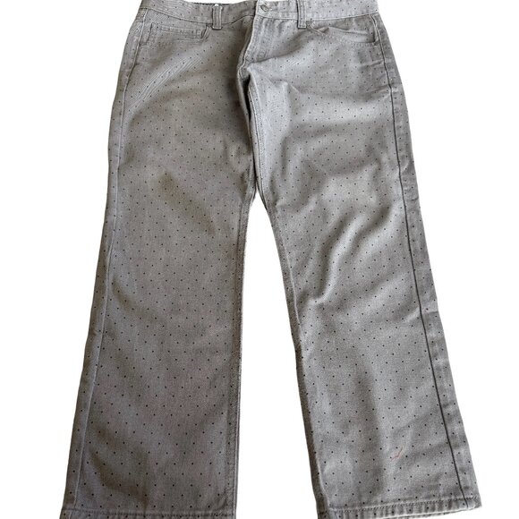 Linea Uomo Men's 38x30 Gray Polka Dot Jeans - Picture 1 of 4